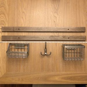Hanging Rack with moveable hook and baskets